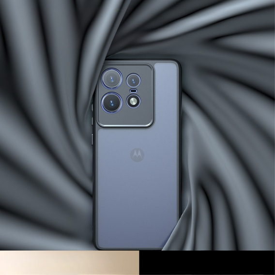 Case for Motorola Edge 50 Pro 5G, Fusion Hybrid, with camera protection, transparent / black
