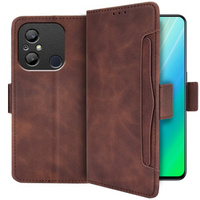 Flip case for Xiaomi Redmi 12C, Card Slot, brown