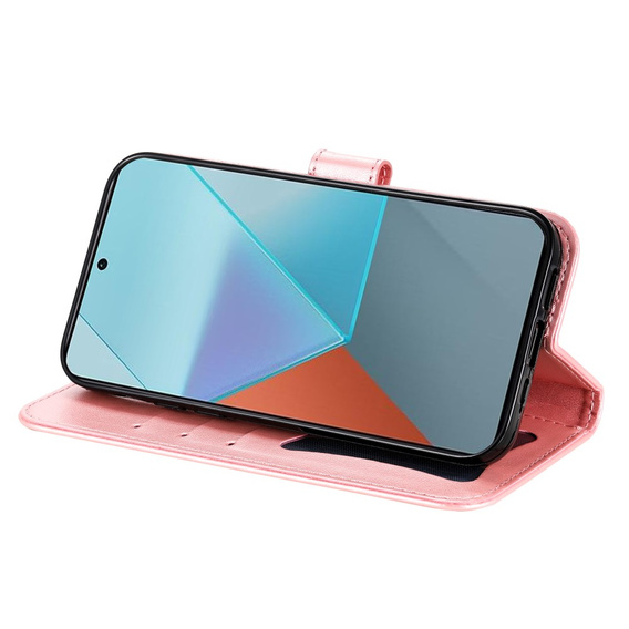 Flip case for Xiaomi Redmi Note 13 Pro 5G, Mandala, pink rose gold