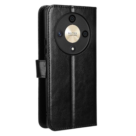 Flip case for Honor Magic 6 Lite 5G, Crazy Horse Wallet, black