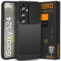 Case for Samsung Galaxy S24, ERBORD CamProtect Slide Camera, black
