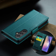 CASEME flip case for Samsung Galaxy A54 5G, Litchi Wallet, green