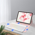 Case with illuminated bluetooth keyboard for iPad 10.9 2022 (10 gen.), pink
