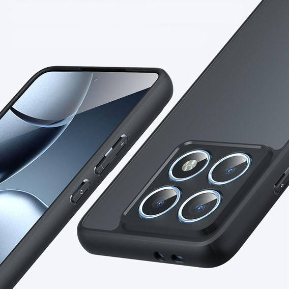 Case for Xiaomi 14T, Fusion Hybrid, transparent / black