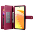 Flip case for Oppo Reno 13 5G, Wallet Zipper Pocket, red