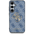 GUESS Case for Samsung Galaxy S25, 4G Big Metal Logo, blue