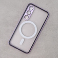 Magnetic Dual Glass MagSafe case for Samsung Galaxy S23, purple