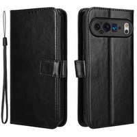 Flip case for Google Pixel 9 / Google Pixel 9 Pro, Crazy Horse Wallet, black