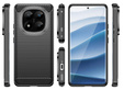 Case for Xiaomi Redmi Note 14 Pro+, Carbon, black