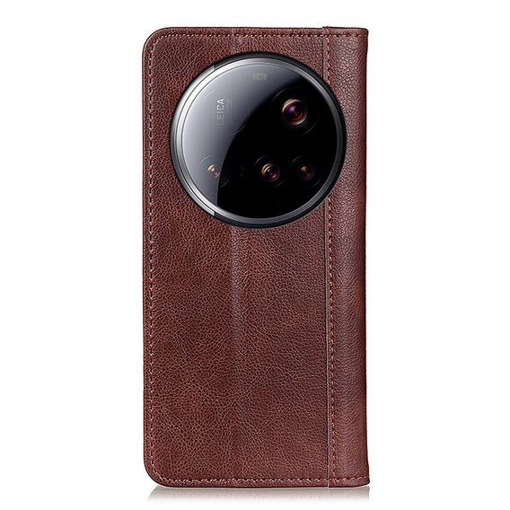 Flip case for Xiaomi 15 Ultra, Split Leather, brown