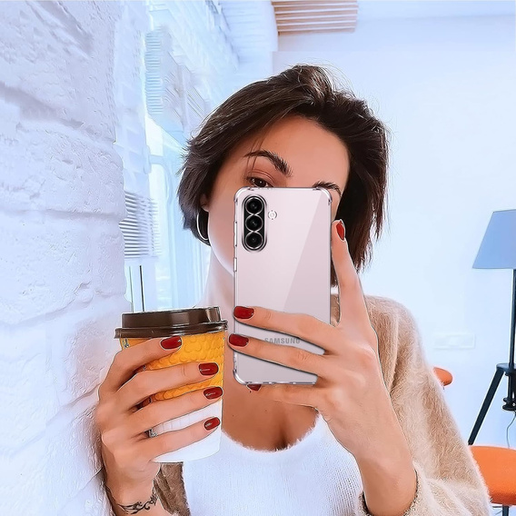 Case for Samsung Galaxy A56, Erbord Dropproof, transparent + Glass
