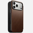 Nomad case for iPhone 17 Pro Max, Modern Leather Folio, brown