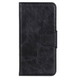 Flip case for Sony Xperia 10 III, Split Leather Wallet, black