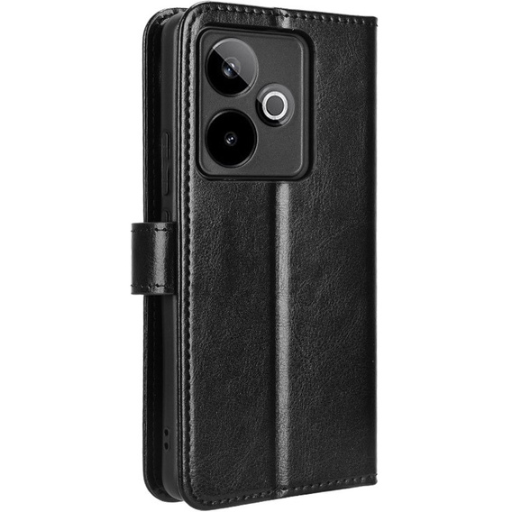 Flip case for Realme GT 7 / 7T, Crazy Horse Wallet, black