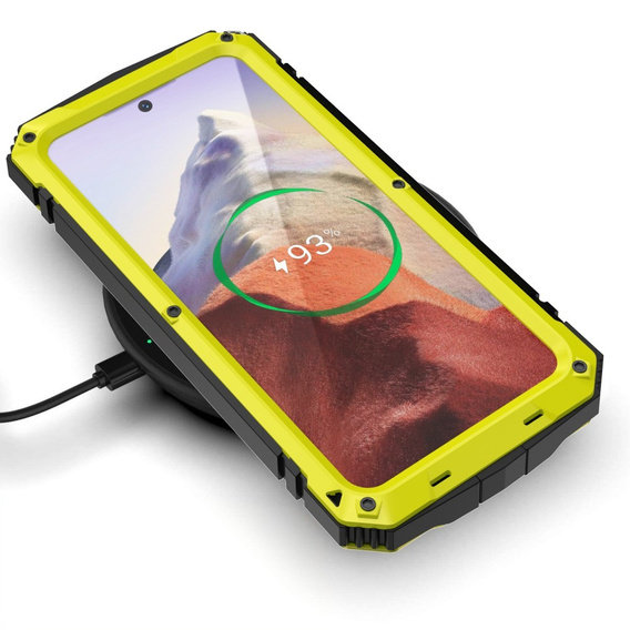 Armored case for Samsung Galaxy S25, R-JUST, yellow