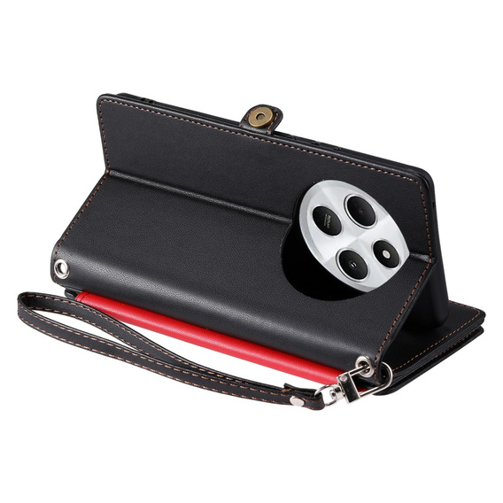Flip case for Xiaomi Redmi 14C / Xiaomi Poco C75, Wallet Zipper Pocket, black