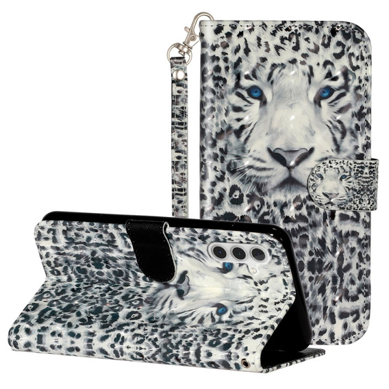 Flip case for Samsung Galaxy A35 5G, Wallet, Leopard