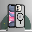 Case with frame for iPhone 11, for MagSafe, transparent / black