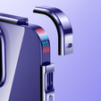 Case for iPhone 14, Magnetic Dual Glass, purple