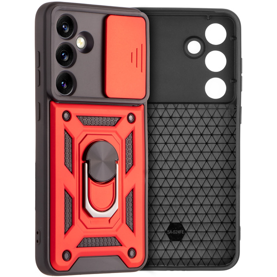 Case for Samsung Galaxy S24 FE, CamShield Slide, red
