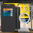 Flip case for iPhone 14, RFID Wallet MagSafe CamShield, black