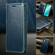 Flip case for Samsung Galaxy A54, ERBORD Waxy Wallet, blue