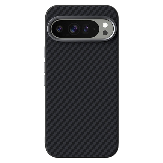 Case for Google Pixel 10 / 10 Pro, ABEEL, for MagSafe, with carbon texture, black