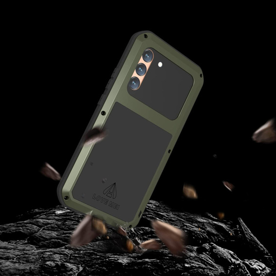 Love Mei Case for Samsung Galaxy S23 Plus, armored with glass, green