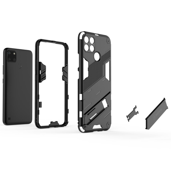 Case for Realme C21Y/C25Y, Military kickstand, blue