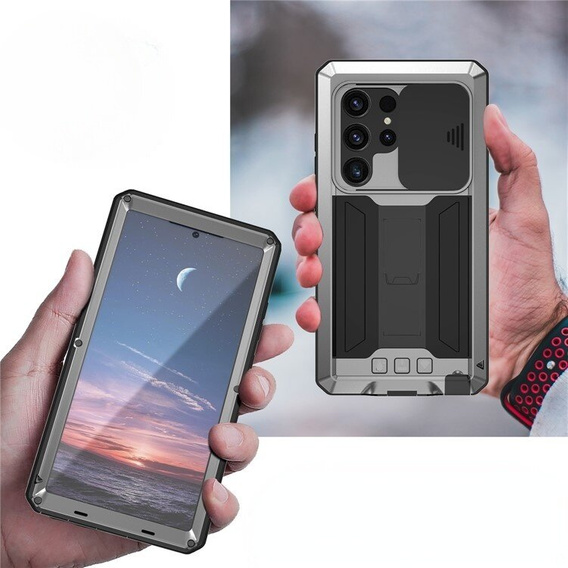 Armored case for Samsung Galaxy S24 Ultra, R-JUST, silver