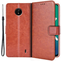 Flip case for Nokia C10 / C20, Crazy Horse Wallet, brown