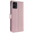 Flip case for Motorola Moto G04 / G24 / G24 Power, Wallet Zipper Pocket, pink