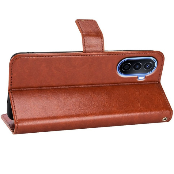 Flip case for Huawei Nova Y70 4G, Crazy Horse Wallet, brown