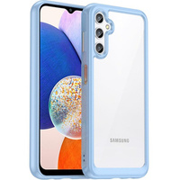 Case for Samsung Galaxy A14 4G/5G, Fusion Hybrid, transparent / blue