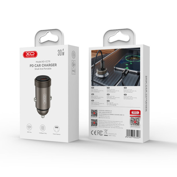 XO CC70 car charger with USB-C PD 30 W port