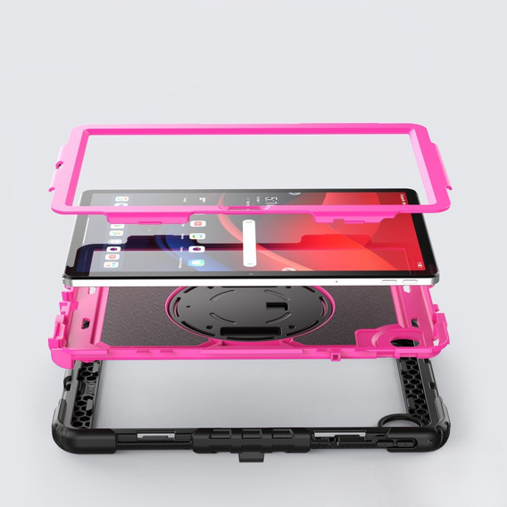 Armored Case for Lenovo Tab M11, protective 360 with stylus slot, pink