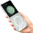Case for Samsung Galaxy Z Flip7 FE / Z Flip6, Fusion Hybrid, for MagSafe, transparent
