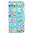 Flip case for Samsung Galaxy M15 5G, Wallet, Owls blue
