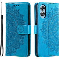 Flip case for Oppo A17, Mandala, blue