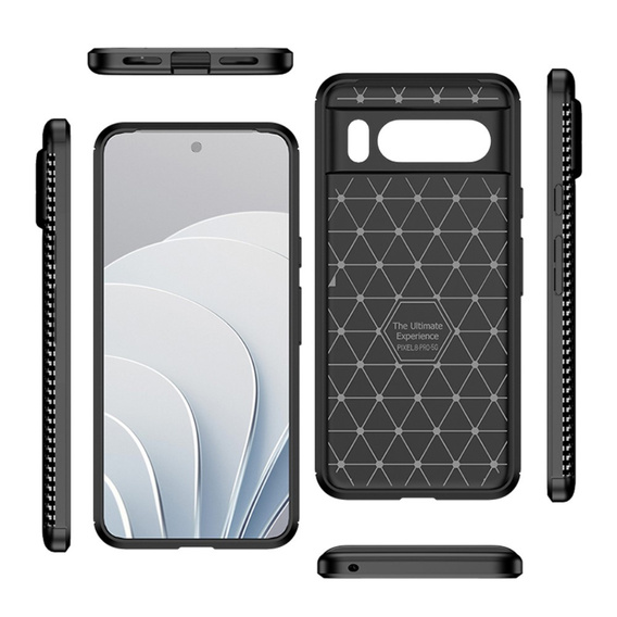 Case for Google Pixel 8 Pro, Carbon Gel, black