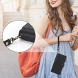 Flip case for Samsung Galaxy S24, Wallet Zipper Pocket RFID, with shoulder strap, black