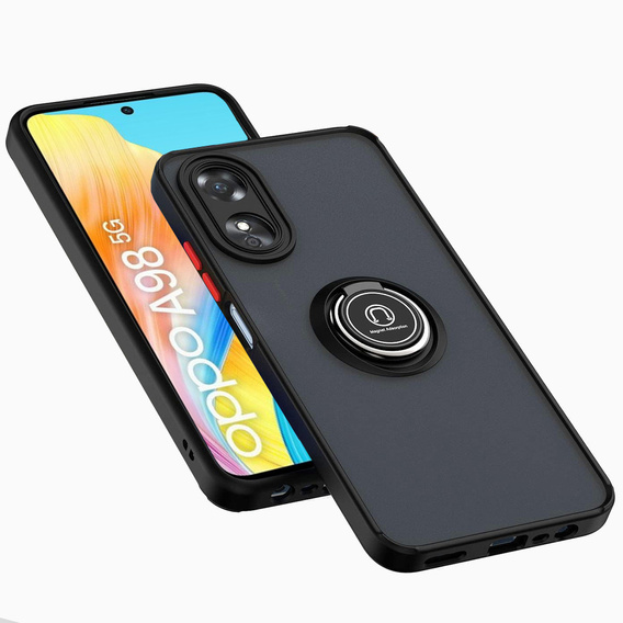Case for Oppo A98 5G, Frosted Ring, black