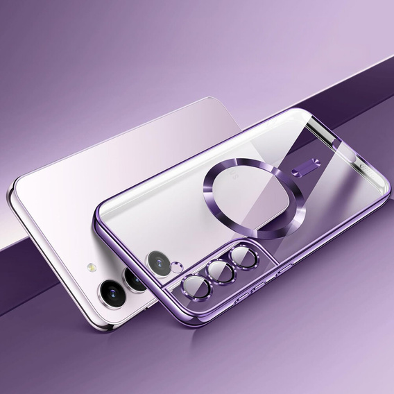 Case for Samsung Galaxy S22, Electro MagSafe, purple + Screen Glass