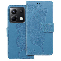 Flip case for Xiaomi Poco X6 5G, Butterfly, blue