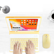 Case + keyboard iPad 10.2 2019 / 2020 / 2021, yellow