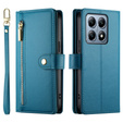 Flip case for Xiaomi 14T Pro, Wallet Zipper Pocket, blue