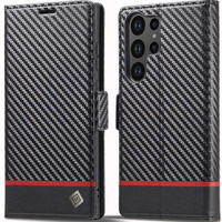 Flip case for Samsung Galaxy S24 Ultra, Carbon LC.IMEEKE, black