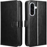 Flip case for Samsung Galaxy A56, Crazy Horse Wallet, black