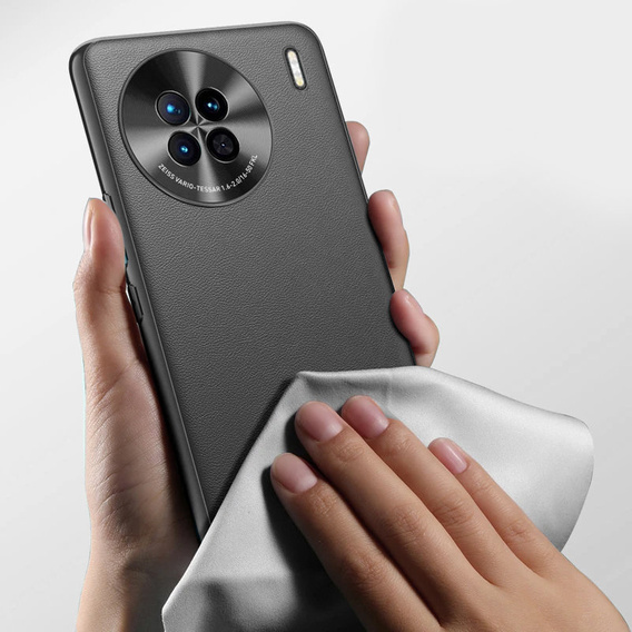 Leather case for Vivo X90 Pro 5G, leather hybrid, black