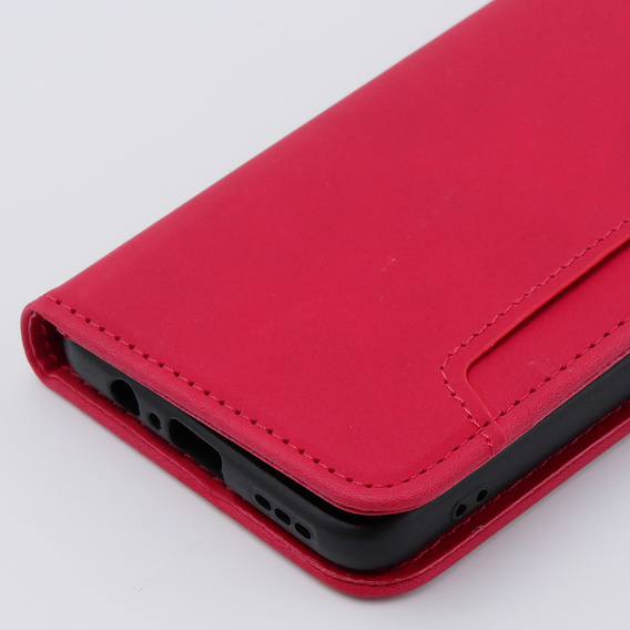 Flip case for Motorola Moto G54 5G, Card Slot, red